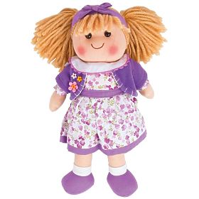 Bigjigs Toys Poupée en Tissu Laura 34 cm, Bigjigs Toys
