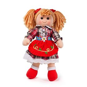 Bigjigs Toys Poupée en tissu Mandie 34 cm