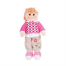 Bigjigs Toys Poupée en tissu Mélanie 38 cm