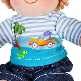 Bigjigs Toys Poupée en Tissu Robin 30 cm