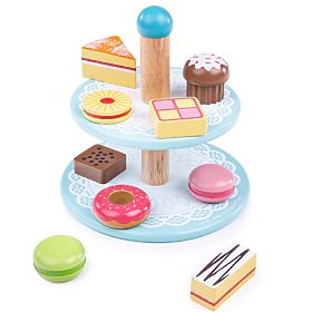 Bigjigs Toys Présentoir avec petits gâteaux