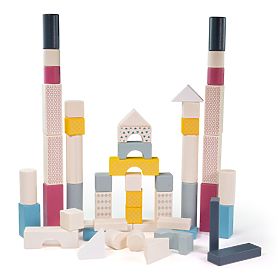 Bigjigs Toys Seau avec 50 blocs