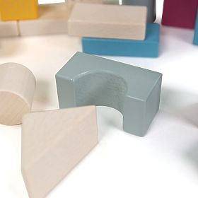 Bigjigs Toys Seau avec 50 blocs, Bigjigs Toys