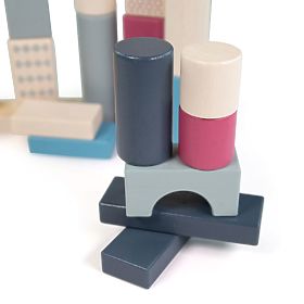 Bigjigs Toys Seau avec 50 blocs
