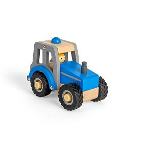Bigjigs Toys Tracteur bleu