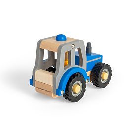 Bigjigs Toys Tracteur bleu