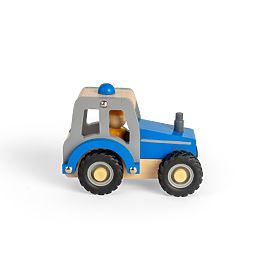 Bigjigs Toys Tracteur bleu