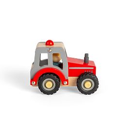 Bigjigs Toys Tracteur rouge