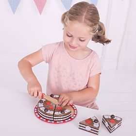 Bigjigs Toys Trancher le gâteau au chocolat
