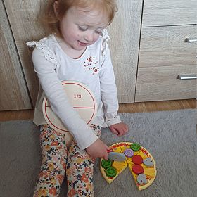 Bigjigs Toys Trancheuse à pizza en bois