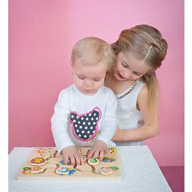 Bino Labyrinthe Motorique Trouve la Tête de l'Animal, Bino