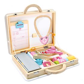Bino Set de Médecin dans une Mallette en Bois