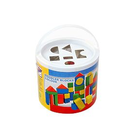 Blocs en bois 50 pcs. Seau avec trieur