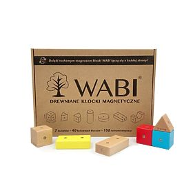 Blocs en bois-magnétiques WABI, 40 éléments