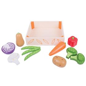 Boîte à jouets Bigjigs avec légumes