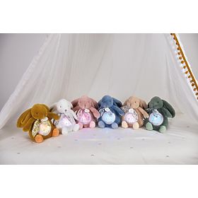 Boîte à musique avec projection Lapin blanc, Doudou et Compagnie Paris