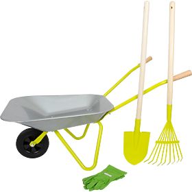 Brouette Small Foot avec outils de jardin