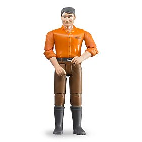 Bruder BWORLD Figurine homme pantalon marron