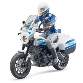 Bruder BWORLD moto de police Ducati Scrambler avec pilote