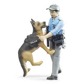 Bruder BWORLD Policier avec chien, Bruder