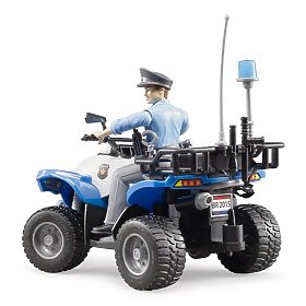 Bruder BWORLD quad bleu de police avec figurine, Bruder