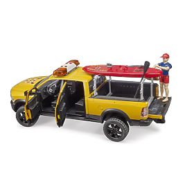 Bruder Dodge RAM de la garde côtière avec sauveteur et accessoires