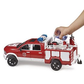 Bruder RAM 2500 Camion de pompiers avec gyrophare lumineux et sonore