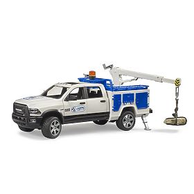 Bruder RAM 2500 Véhicule de service avec bras pivotant et gyrophare