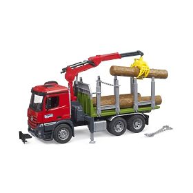 Bruder Transporteur de bois avec grue hydraulique MB Arocs