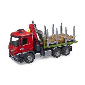 Bruder Transporteur de bois avec grue hydraulique MB Arocs
