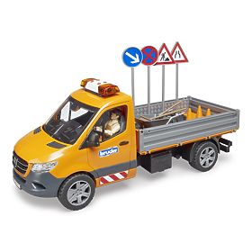 Bruder Véhicule d'entretien routier MB Sprinter avec figurine et accessoires, Bruder