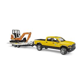 Bruder Voiture de service tout-terrain RAM avec mini-pelle
