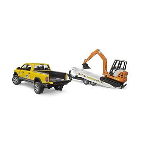 Bruder Voiture de service tout-terrain RAM avec mini-pelle