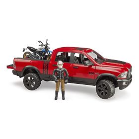 Bruder Voiture Tout-Terrain RAM avec moto, Bruder