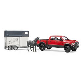 Bruder Voiture Tout-Terrain RAM avec Transporteur de Chevaux, Bruder