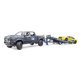 Bruder Voiture tout-terrain RAM avec voiture de sport et figurine