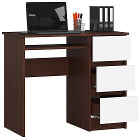 BUREAU A-6 CLP WENGE - BLANC DROITIER