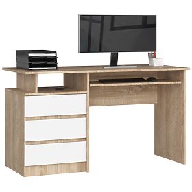 BUREAU CLP 135cm PK SONOMA / BLANC