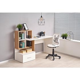 Bureau GROSSO - chêne doré / blanc