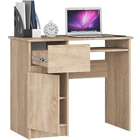 BUREAU INFORMATIQUE 90 cm PIXEL GAUCHE CHÊNE SONOMA