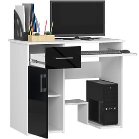 BUREAU JAY PK BLANC / NOIR BRILLANT
