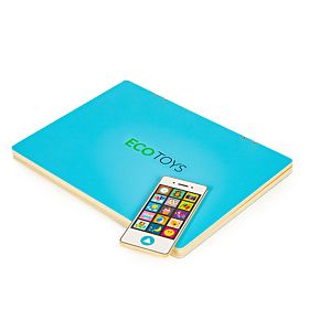Cahier pédagogique en bois avec aimants, EcoToys