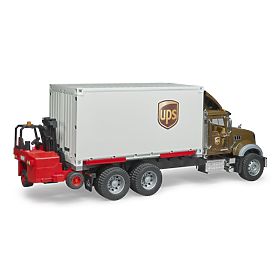 Camion Bruder Mack UPS avec chariot élévateur