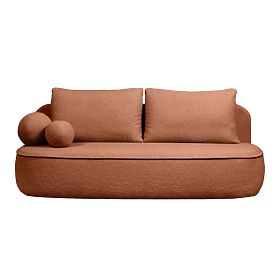 Canapé avec fonction de couchage et espace de rangement Bella cuivre, bouclé