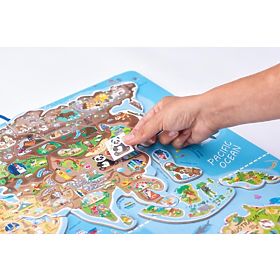 Carte du monde magnétique éducative 2 en 1, Woodyland Woody