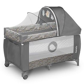 Lit de voyage Sven 2in1 avec accessoires - gris
