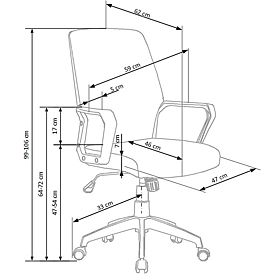 Chaise de bureau Spin - beige - blanc
