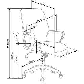 Chaise de bureau Spin - beige - blanc