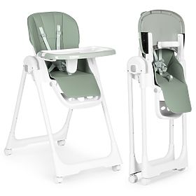 Chaise haute réglable en hauteur, cuir écologique, ceintures, double plateau ECOTOYS, EcoToys