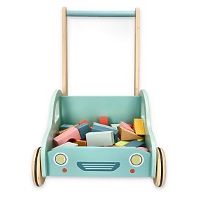Chariot en bois avec blocs voiture